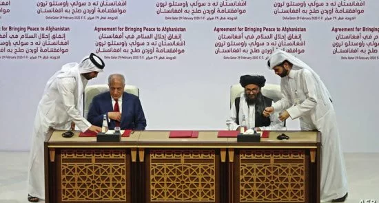 afp doha 550x295 - China Supports US-Taliban Deal Called for Keeping it "Orderly and Responsible" Withdrawal