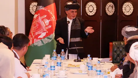 دیدار رئیس‌جمهور غنی با شماری از بزرگان ولایت کندز