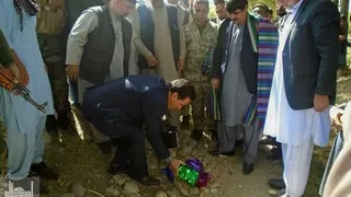 افتتاح پروژۀ کانکریت‌ریزی جادۀ علی ‌خیل در کاپیسا