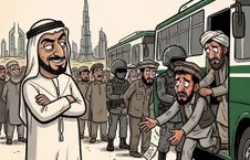 كارتون اخراج العمال من قبل مسؤول عربي
