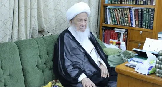 قرائت پیام تسلیت وزیر امور داخله طالبان در مراسم بزرگداشت آیت‌الله محمداسحاق فیاض