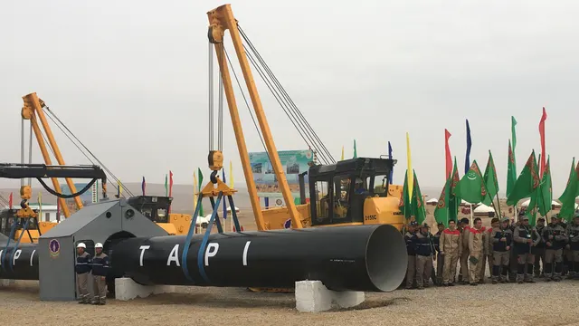 افغانستان ۴۰۰ میلیون دالر عایدات از پروژهٔ تاپی کسب خواهد کرد